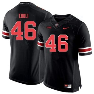 NCAA Ohio State Buckeyes Men's #46 Madu Enoli Black Out Nike Football College Jersey YTI8145VN